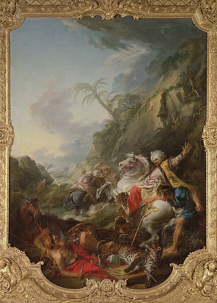 Leopard Hunt, 1736 (oil on canvas)