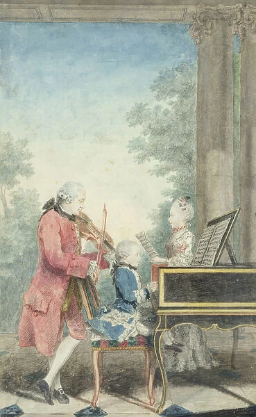 Leopold Mozart (1719-87) and his Children Wolfgang Amadeus (1756-91) and Maria Anna
