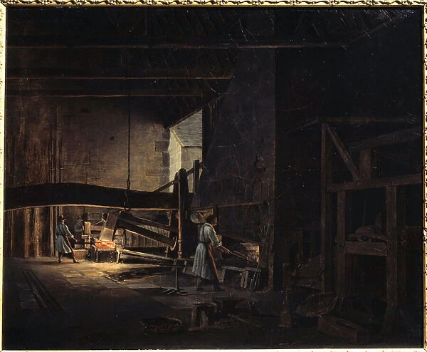 Les forges a Chatillon sur Seine (Chatillon-sur-Seine) Painting by Etienne Bouhot