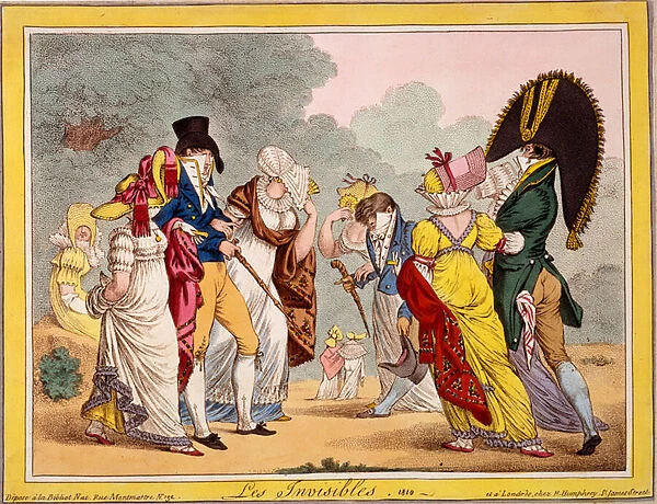 Les Invisibles, 1810 (hand-coloured engraving)