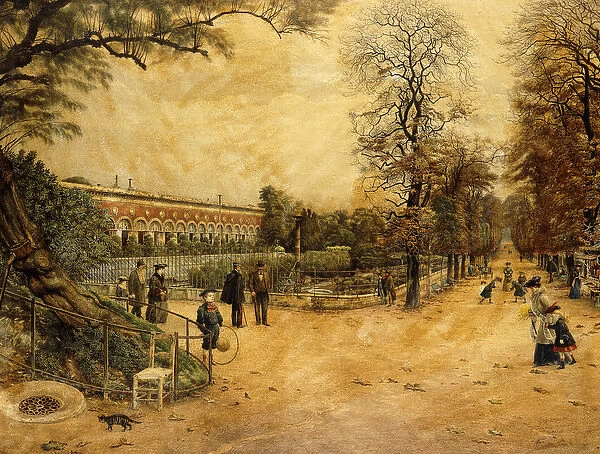 Les Jardins des Luxembourg, Paris, 1904 (watercolour and pencil on paper)
