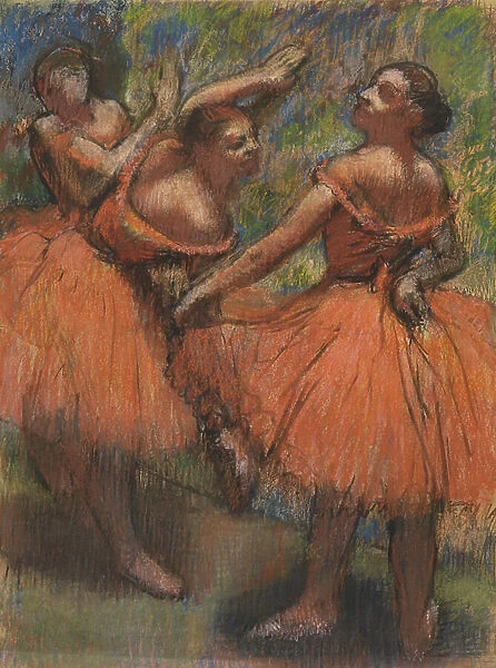 Les Jupes Rouge, c. 1807-1901 (pastel on paper)
