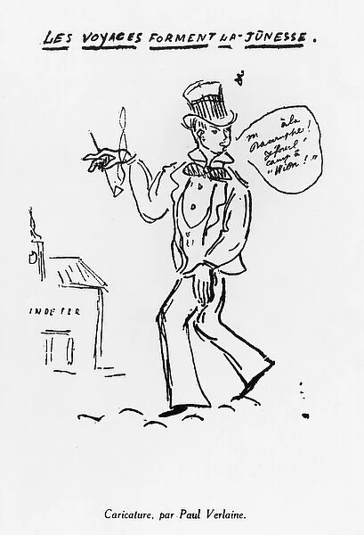 Les Voyages forment la jeunesse, Arthur Rimbaud (1854-91) (pen & ink on paper)
