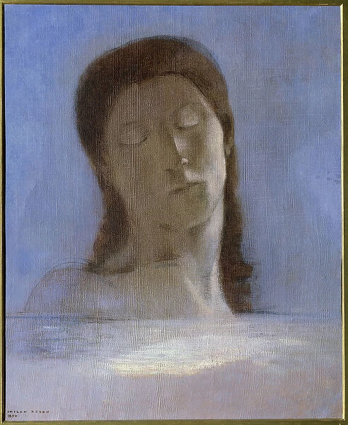 Les yeux clos Painting by Odilon Redon (1840-1916) 1890 Sun