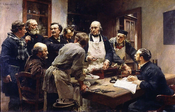 the lesson of Claude Bernard at the College de France, 1889 (painting)
