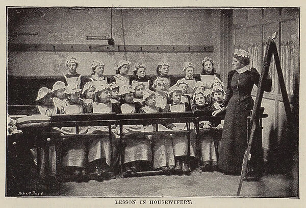 Lesson in housewifery (engraving)