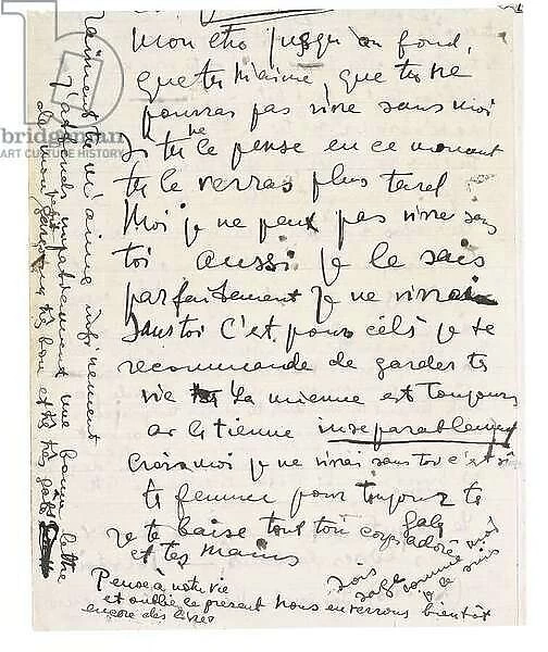 Letter, after 1916 (pen & ink on paper)