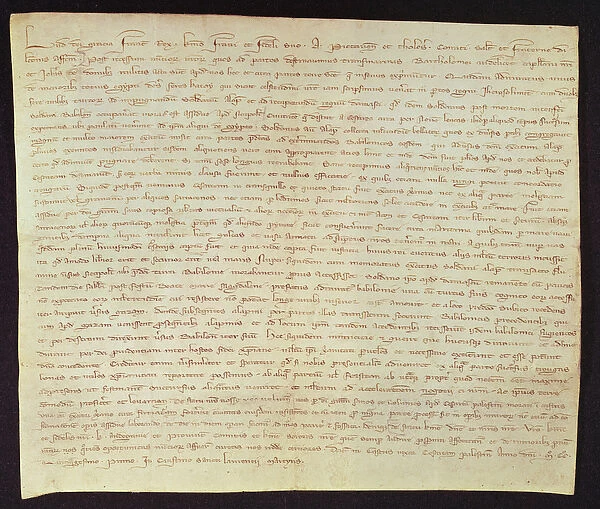 Letter from Louis IX to his brother Alphonse (1220-71) Comte de Poitiers, 11th August 1251