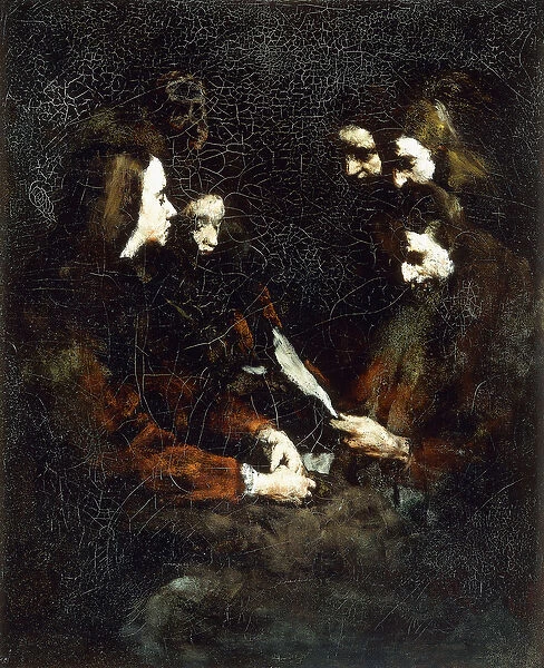 The Letter, (oil on canvas)