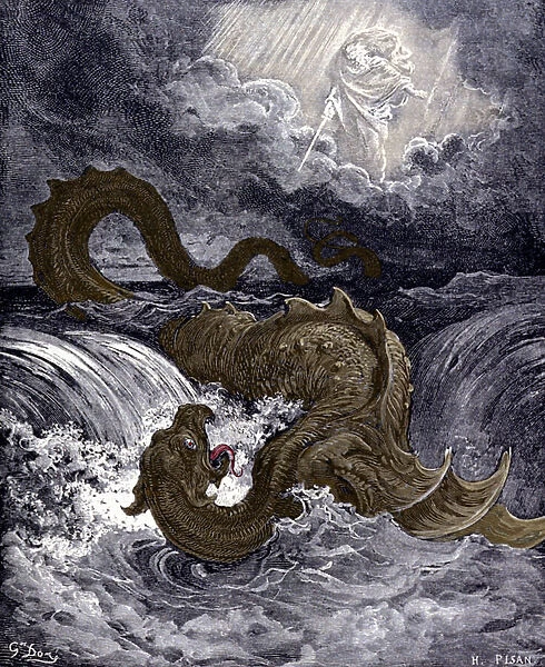 The Leviathan, sea monster resembling the sea snake referred to in the Bible