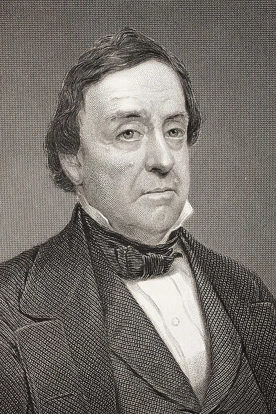 Lewis Cass, from Gallery of Historical Portraits, published c. 1880 (litho)