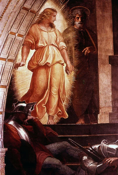 The Liberation of Saint Peter (detail) from a fresco painting by the Italian High Renaissance artist Raphael