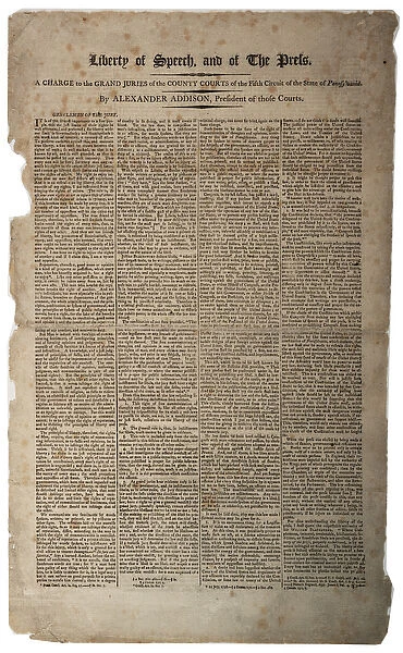 Liberty of Speech, and of the press, January 1799 (litho)
