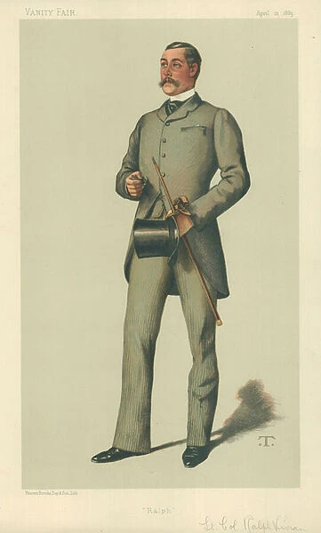 Lieutenant-Colonel Ralph Vivian, Ralph, 21 April 1883, Vanity Fair cartoon (colour litho)