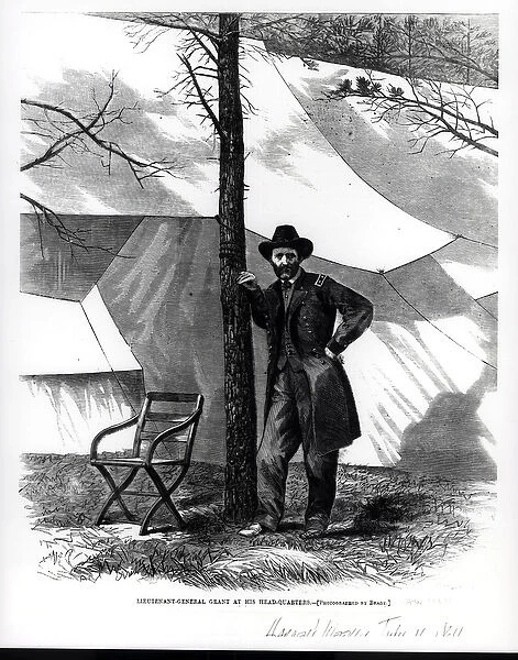 Lieutenant General Ulysses S. Grant, at his Head-Quarters, illustration from Harper s