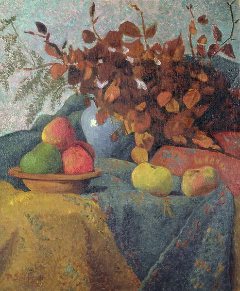Still Life of Apples and Autumn Leaves, 1910