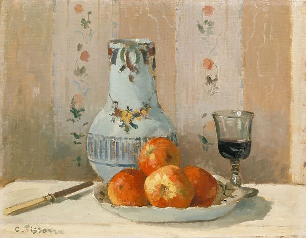 Still Life with Apples and Pitcher, 1872 (oil on canvas)