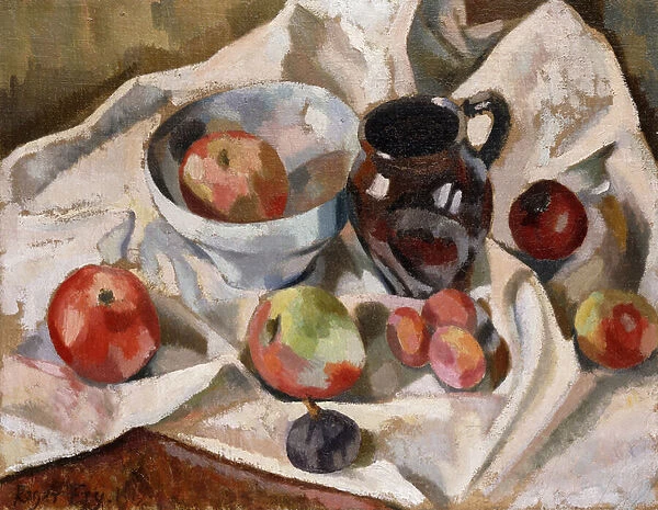 Still Life with Apples, Plums and a Jug, 1919 (oil on canvas)