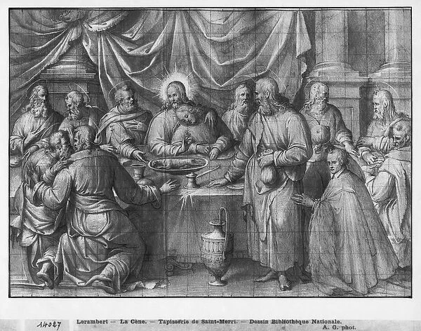Life of Christ, the Last Supper, preparatory study of tapestry cartoon for the Church