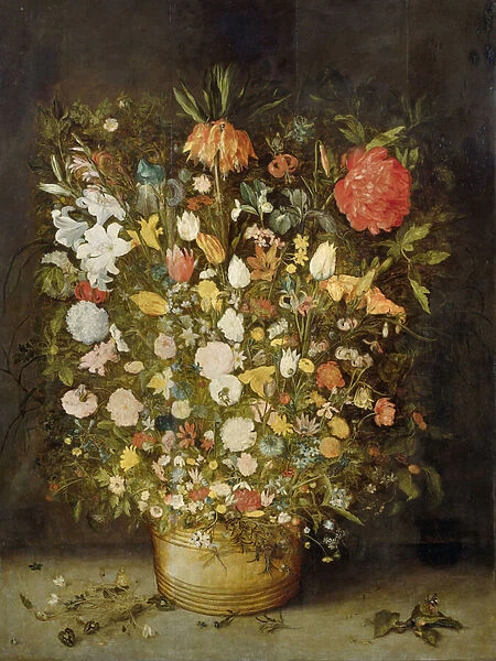 Still Life with Flowers, 1600-30 (oil on panel)