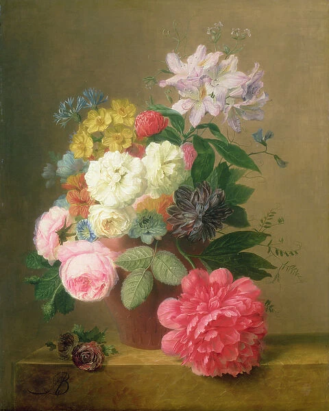 Still Life of Flowers (oil on canvas)