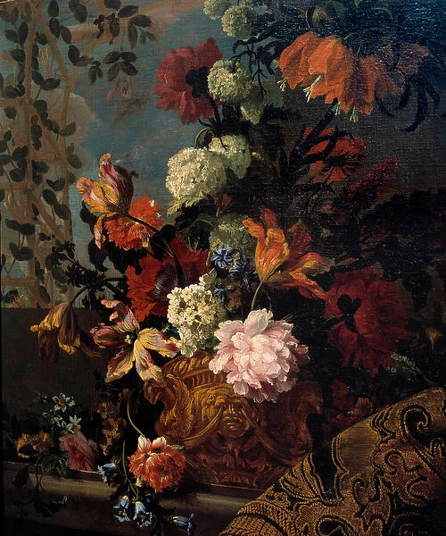 Still Life of Flowers Painting by Jean Baptiste (Jean-Baptiste) Monnoyer (1634-1699