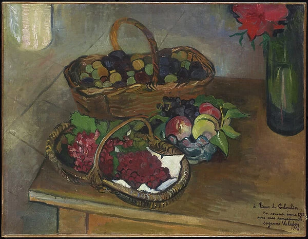 Still Life: Fruit and Flowers, 1926 (oil on canvas)