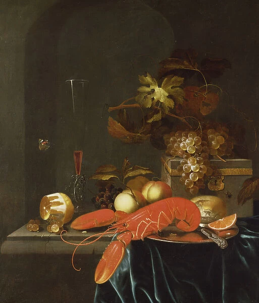 Still Life of Fruit with a Lobster