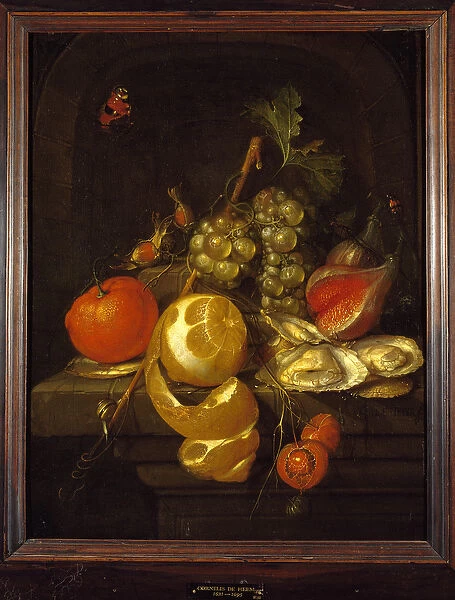 Still Life with Fruit and Oysters, mid-1650s (oil on panel)