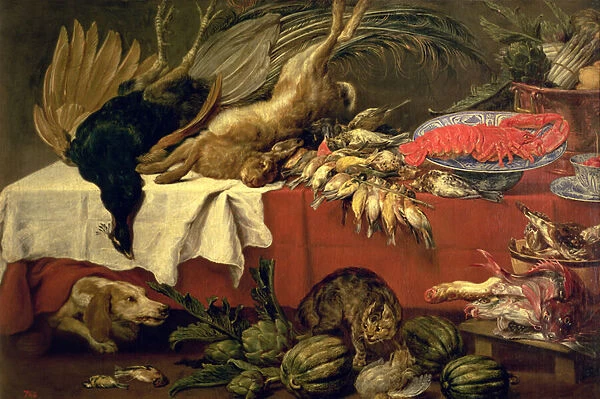 Still Life with Game and Lobster, c. 1610