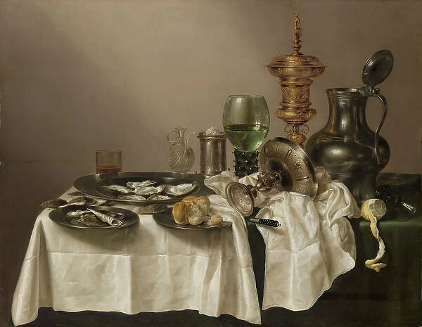 Still life with gilt cup, 1635 (oil on panel)