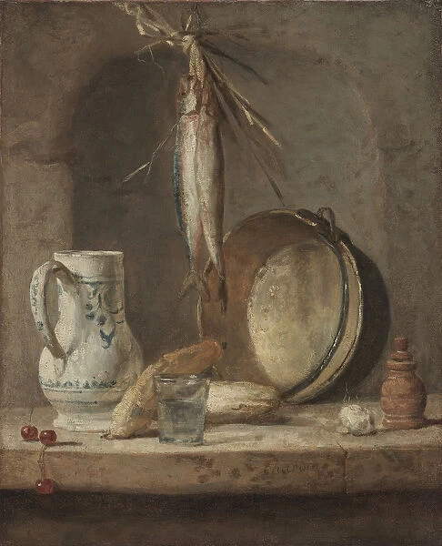 Still Life with Herrings, c. 1735 (oil on canvas)