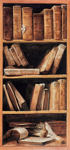 Still Life, library with music books, 1715 (painting)