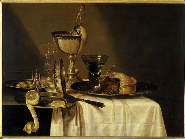 Still life with Nautilus Goblet, 1642 (oil on board)