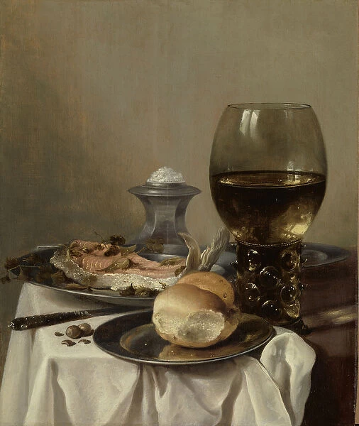 Still Life with a Salt, c. 1640-45 (oil on panel)
