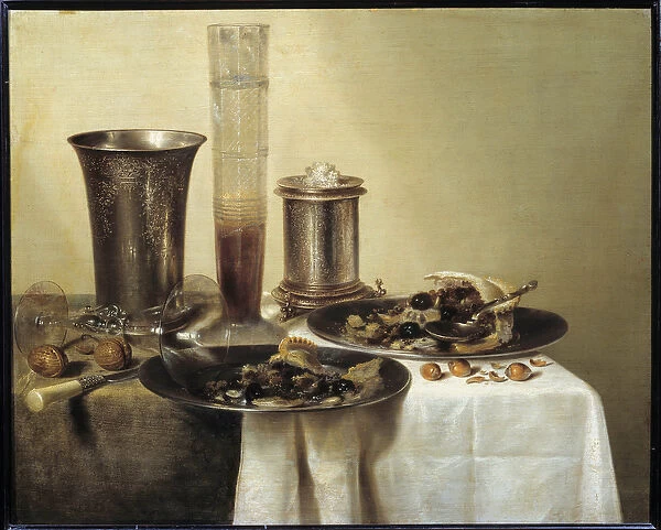 Still Life with Silver Cup Painting by Willem Claeszoon Heda (1594-1670) 1637 Dim