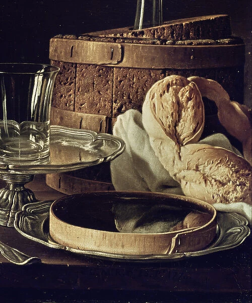 Still Life. The Snack (oil on canvas) (detail of 180439)