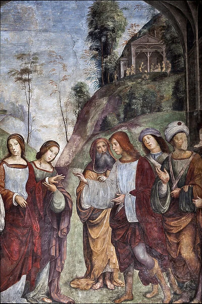 Life of St Cecilia: Wedding of St Cecilia and Valerian, detail (fresco, 1506)