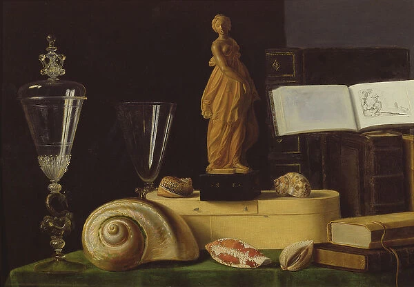 Still Life with a Statuette and Shells, c. 1630 (oil on panel)