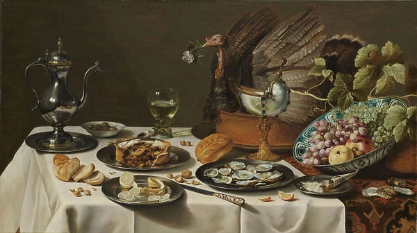 Still Life with a Turkey Pie, 1627 (oil on panel)