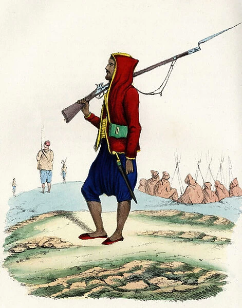 Light infantry of Emir Abd-el-Kader, resistance of the French army of Africa during