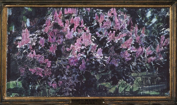 Lilas (Lilac) - Peinture de Mikhail Alexandrovich Vrubel (Vroubel) (1856-1910), huile sur bois, art russe 19e-20e siecle, modernisme - State Tretyakov Gallery, Moscou