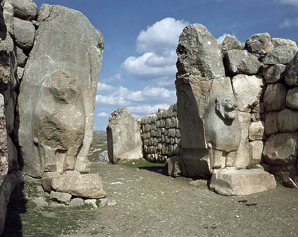 Lions Gate set in the walls of Hattusa