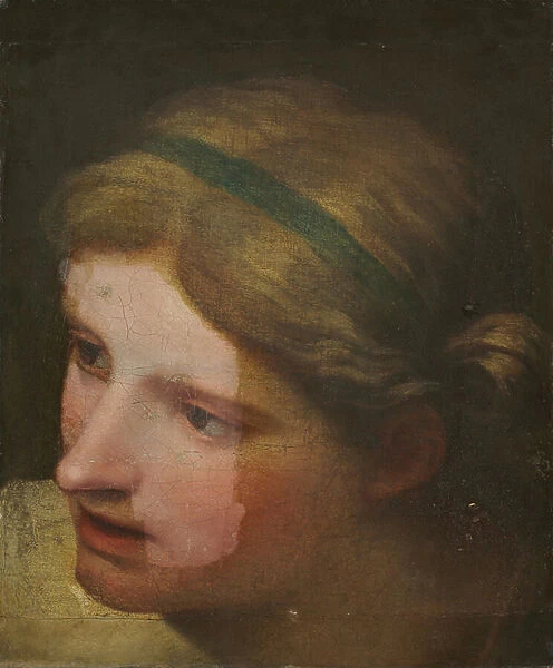 Listening Angel, 16th century (oil on canvas)