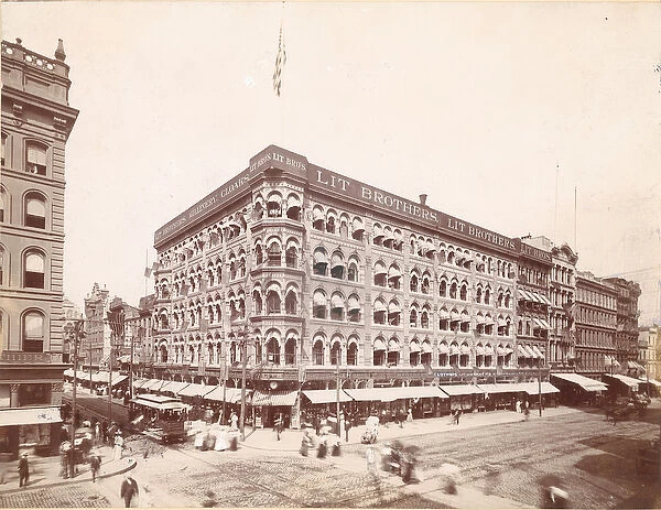 Lit Brothers, Market Street at 8th, Northeast corner, 1898 (b  /  w photo)
