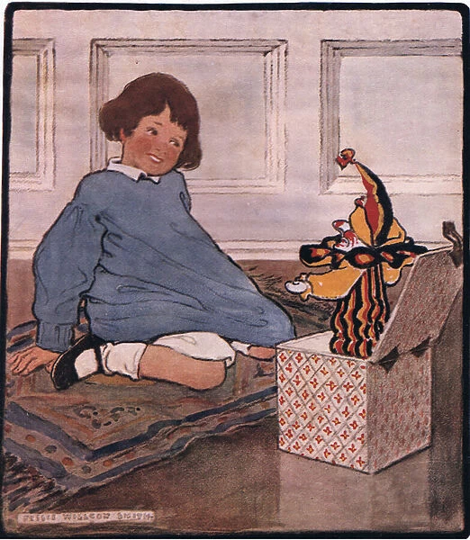 Ever since he had been a little boy, he thought what fun it would be if Jack would pop up and cry 'Hello Frank!'(colour litho)