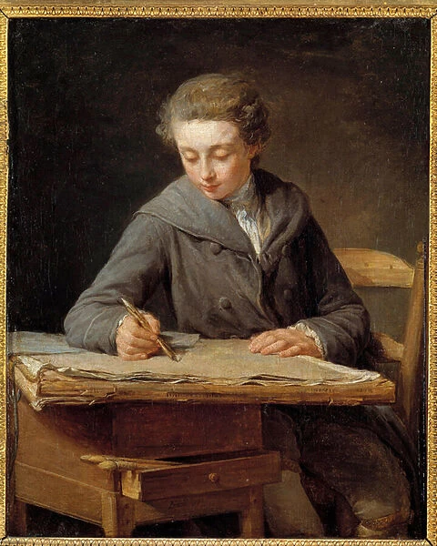 The little cartoonist: portrait of Carle Vernet is 14 years old