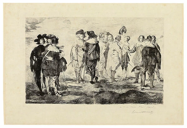 The Little Cavaliers, 1867-74 (etching and drypoint on paper)