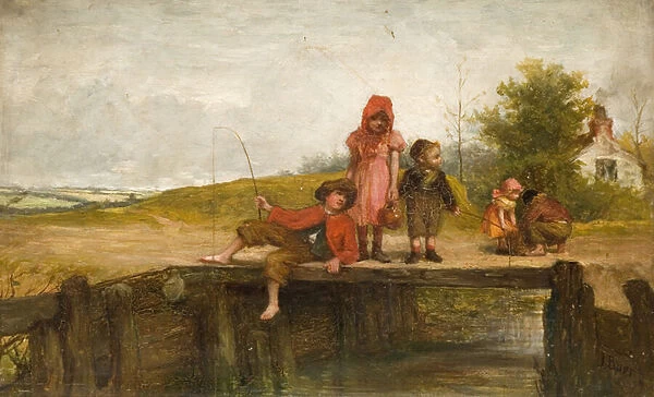 Little Fisher Folk (oil on canvas)