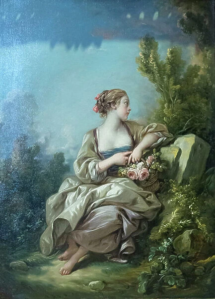 The little gardener, 18th century (oil on canvas)
